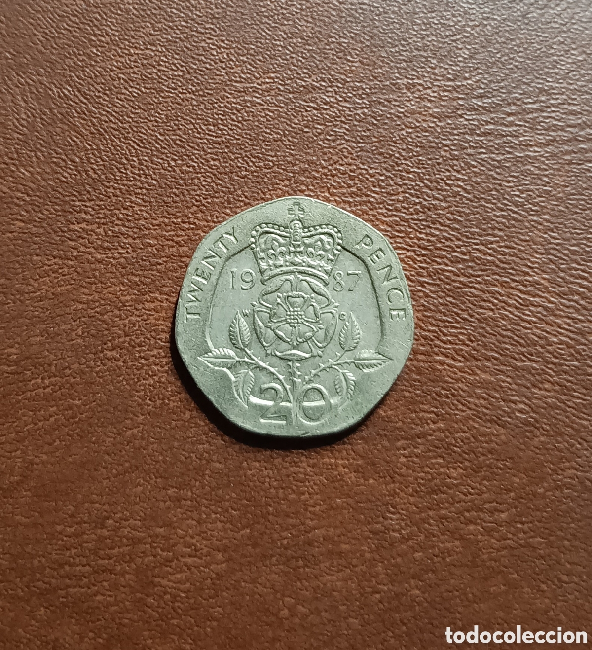 Alte M&uuml;nzen aus Europa: 20 PENCE 1987 INGLATERRA - GRAN BRETA&Ntilde;A