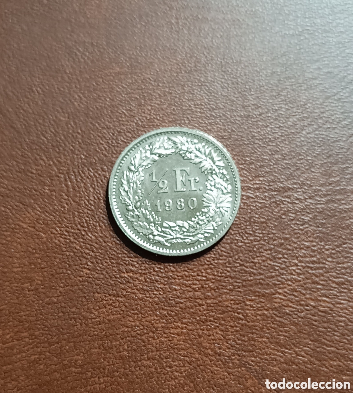 Moedas antigas da Europa: 1/2 FRANCO 1980 SUIZA