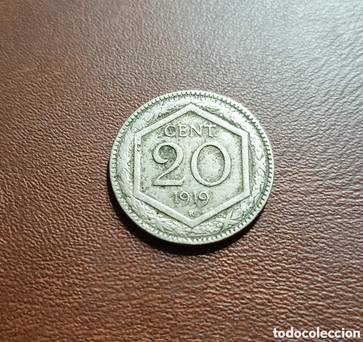 Moedas antigas da Europa: 20 CENTIMOS 1919 - ITALIA