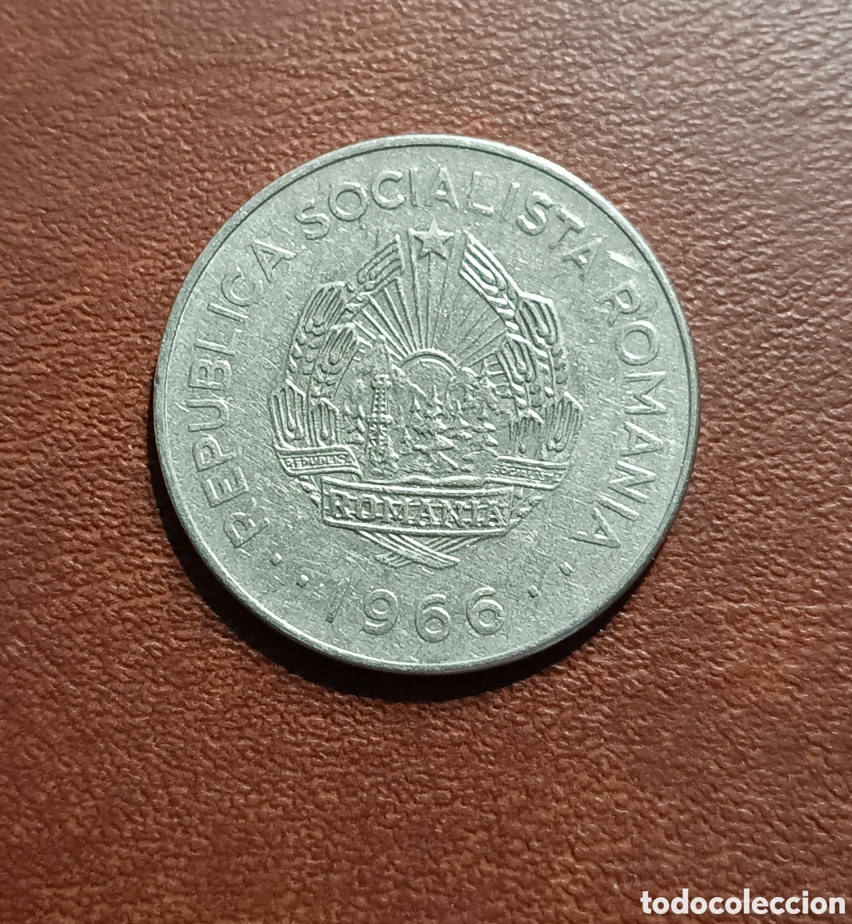 Moedas antigas da Europa: 1 LEU 1966 - RUMAN&Iacute;A