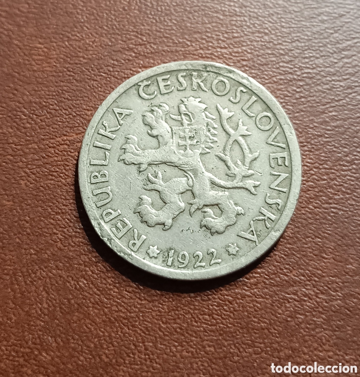 Moedas antigas da Europa: 1 CORONA 1922 - CHECOSLOVAQUIA