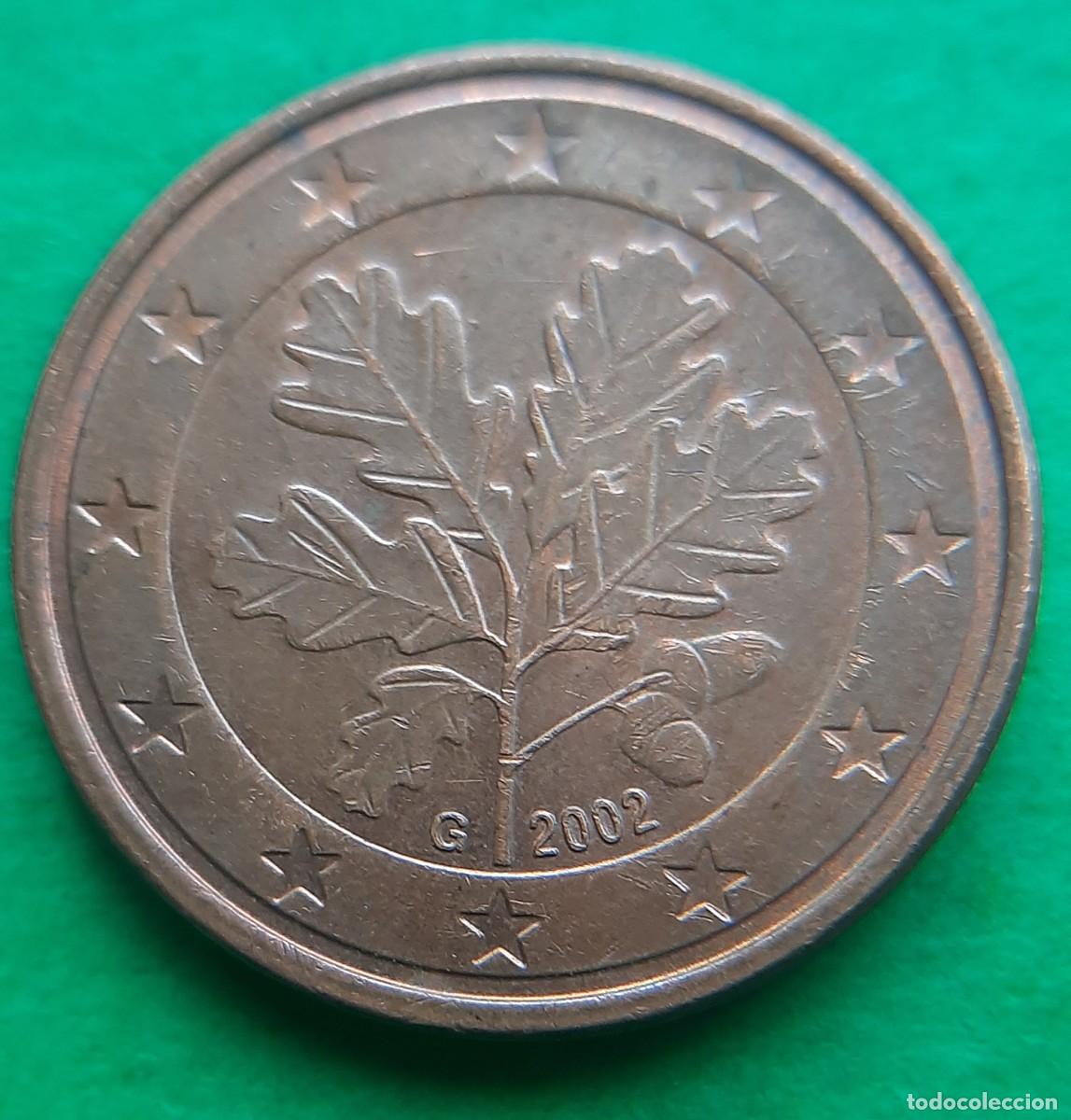 Monedas antiguas de Europa: (ERROR-ALEMANIA)(2002) 5 C&Eacute;NTIMOS CON REMARQUE - Foto 5