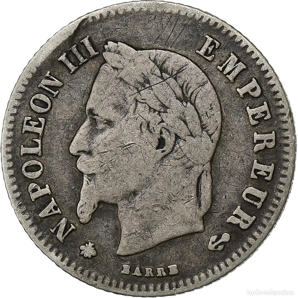Old Coins of Europe: [#1116524] Francia, Napoleon III, 20 Centimes, Napol&eacute;on III, 1866, Paris, Plata, BC+