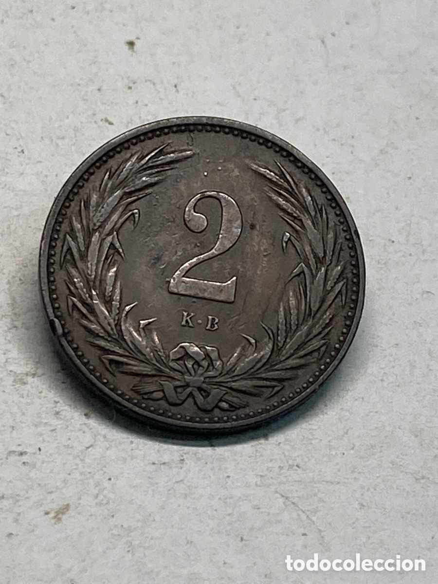 Moedas antigas da Europa: Moneda 2 Filler Hungr&iacute;a 1897 L56
