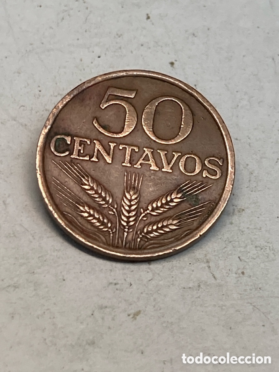 Old Coins of Europe: Moneda 50 centevos Portugal 1975 L56