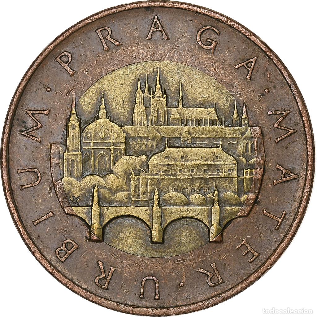 Monete antiche di Europa: [#198217] Rep&uacute;blica Checa, 50 Korun, 1993, Bimet&aacute;lico, MBC, KM:1