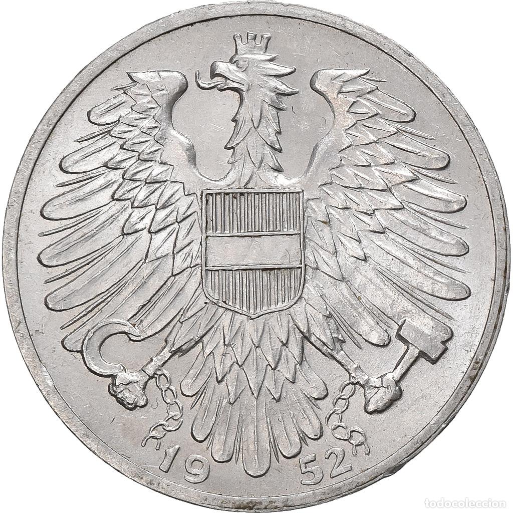 Moedas antigas da Europa: [#1223008] Austria, Schilling, 1952, Aluminio, EBC, KM:2871