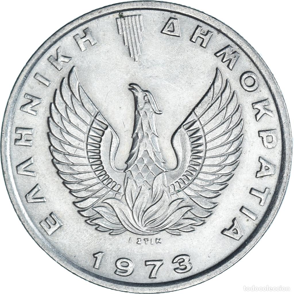 Old Coins of Europe: [#1144872] Moneda, Grecia, 10 Drachmai, 1973, EBC, Cobre - n&iacute;quel, KM:110