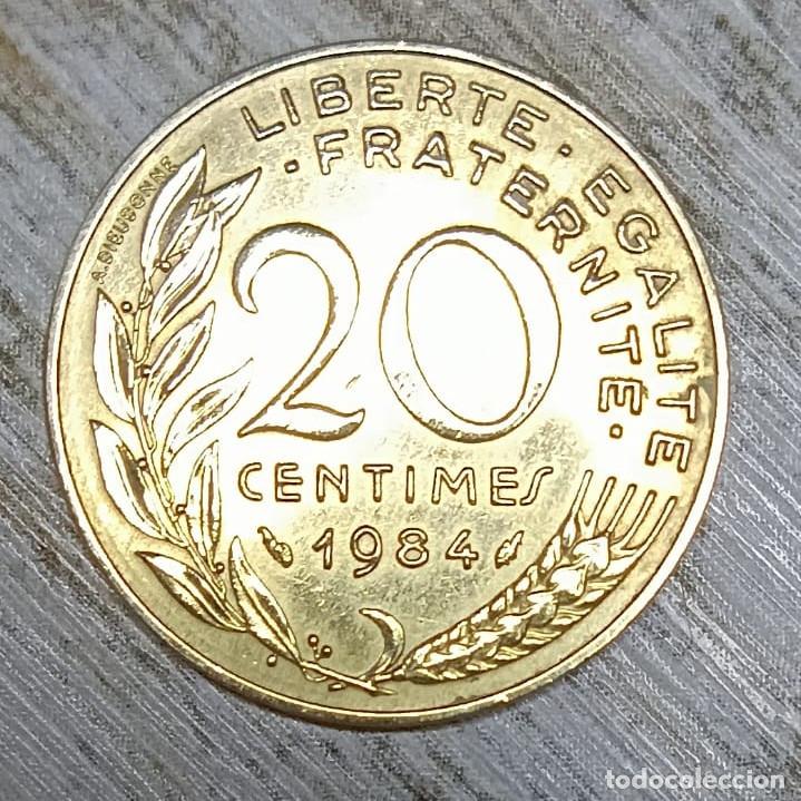 Monedas antiguas de Europa: Francia 20 Centimos 1984 - Foto 2