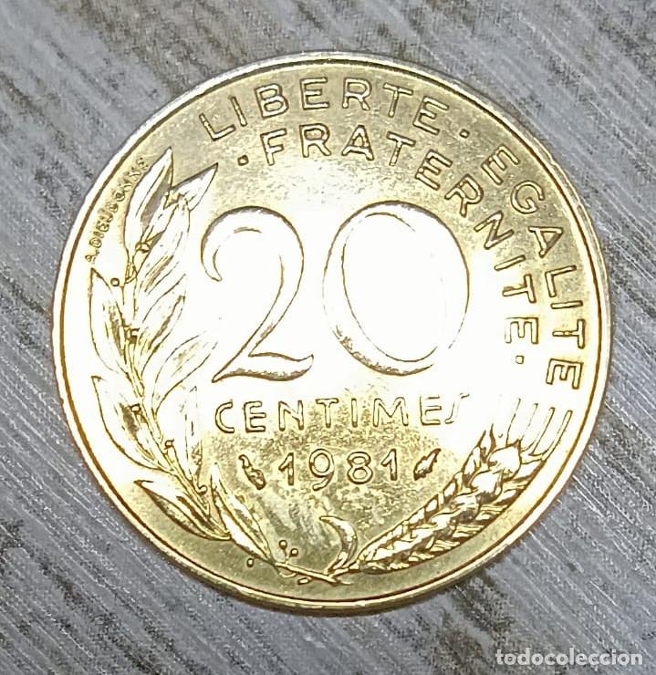Monedas antiguas de Europa: Francia 20 Centimos 1981 - Foto 2