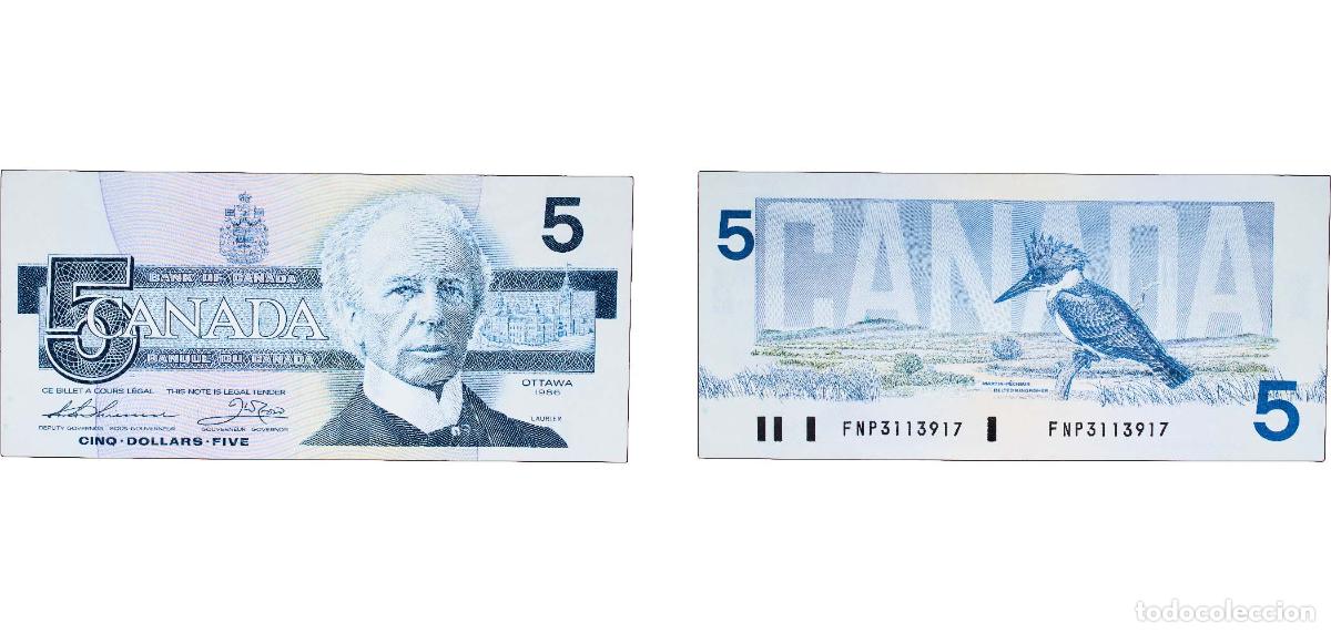 Alte M&uuml;nzen aus Europa: Canada 1986 5 Dollars Paper AU Ch GPM BC-56 P 95