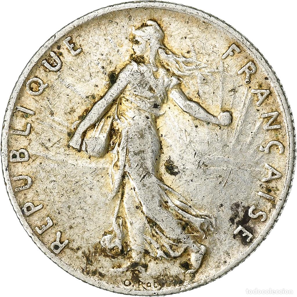 Monete antiche di Europa: [#1116648] Francia, Semeuse, 50 Centimes, 1909, Paris, MBC, Plata, KM:854, Gadoury:420, Le