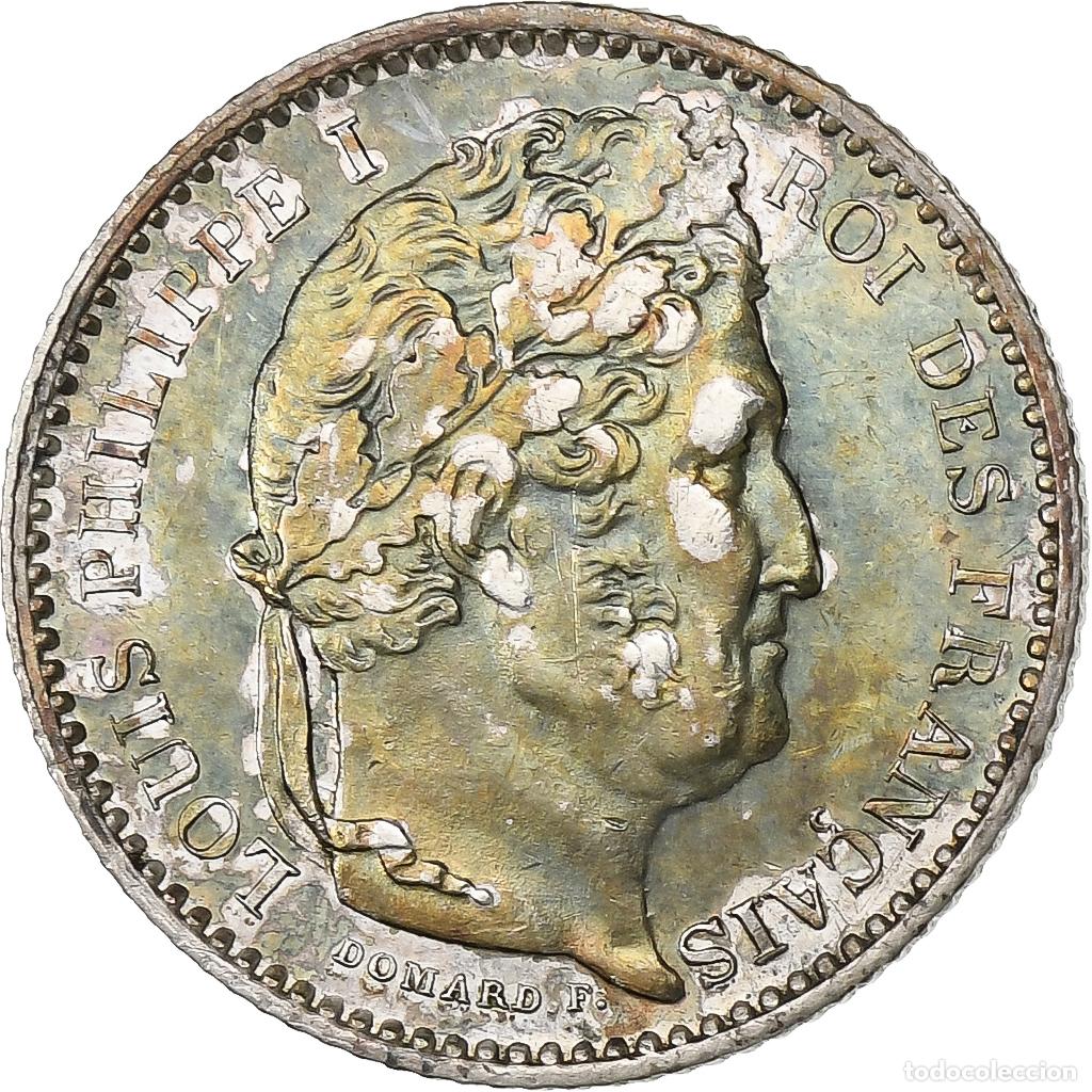 Alte M&uuml;nzen aus Europa: [#136546] Francia, Louis Philippe I, 25 Centimes, 1845, Rouen, Plata, MBC+, Gadoury:357