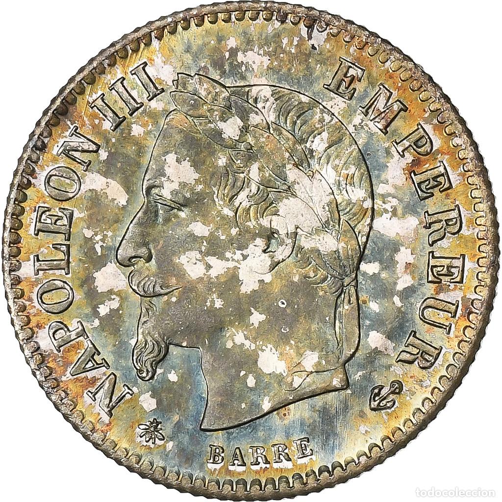 Monedas antiguas de Europa: [#136548] Francia, Napoleon III, 20 Centimes, 1867, Paris, Plata, MBC+, Gadoury:309