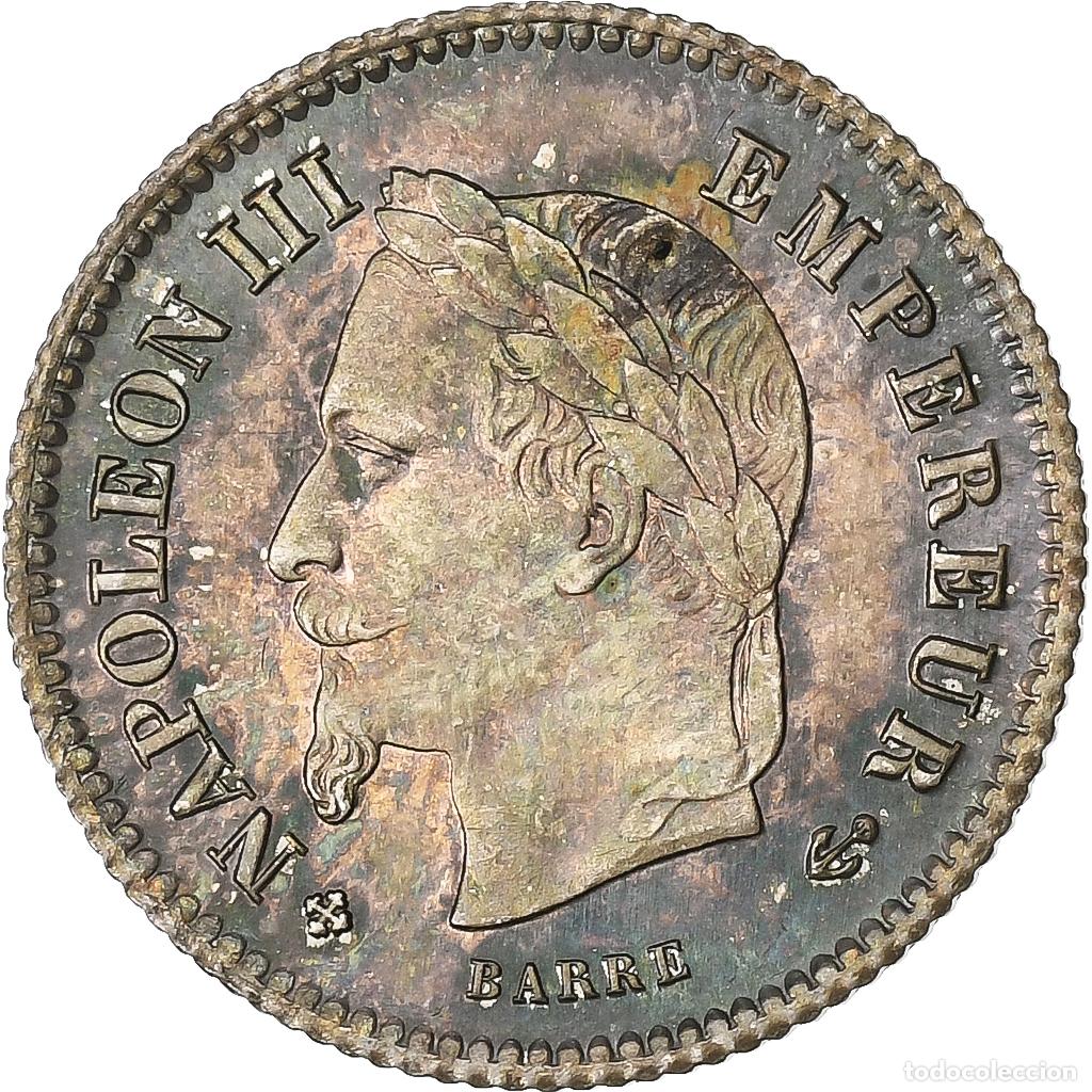 Monete antiche di Europa: [#136554] Francia, Napoleon III, 20 Centimes, 1867, Strasbourg, Plata, MBC, Gadoury:309