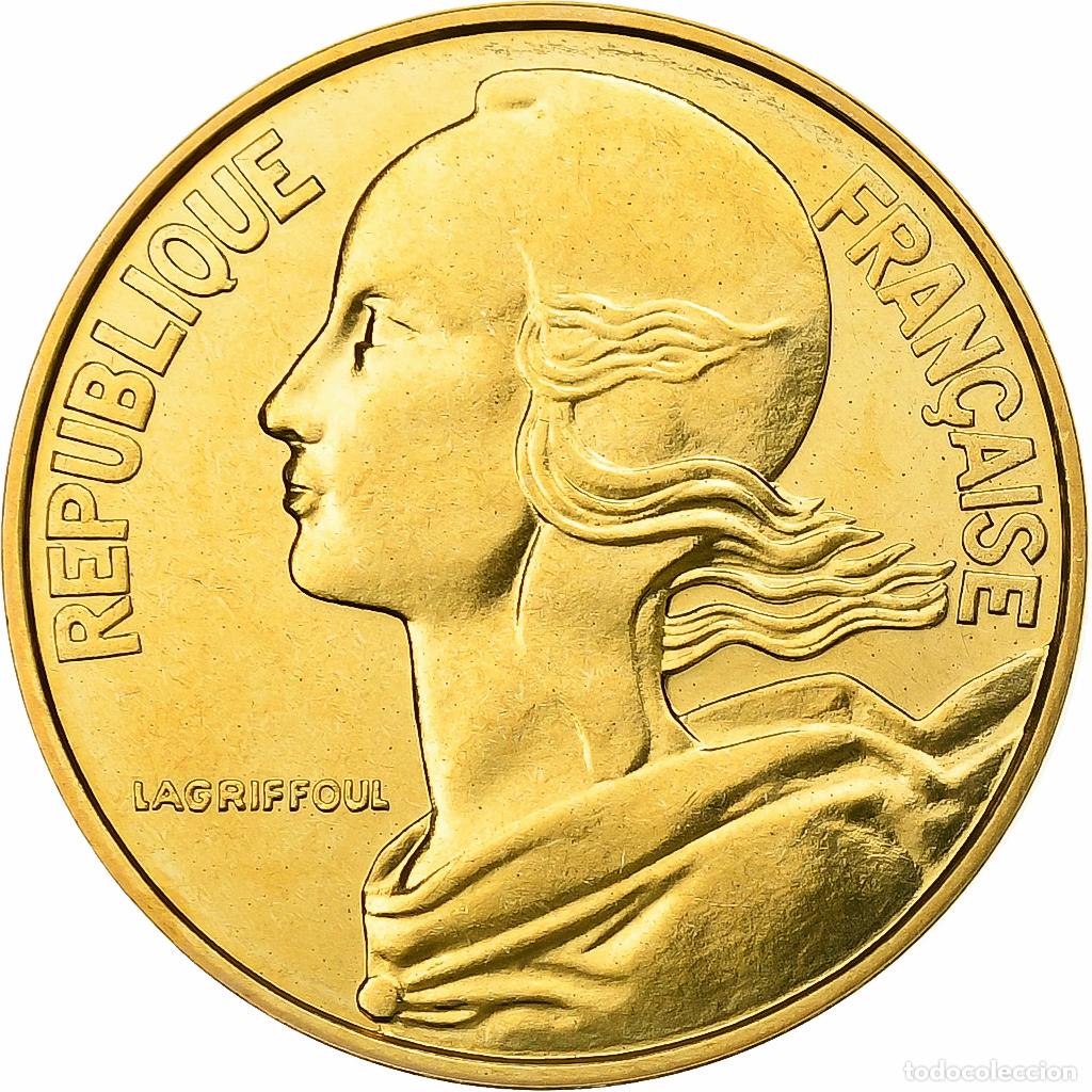 Moedas antigas da Europa: [#136571] Francia, 20 Centimes, Marianne, 1977, MDP, s&eacute;rie FDC, Bronce - aluminio, FDC