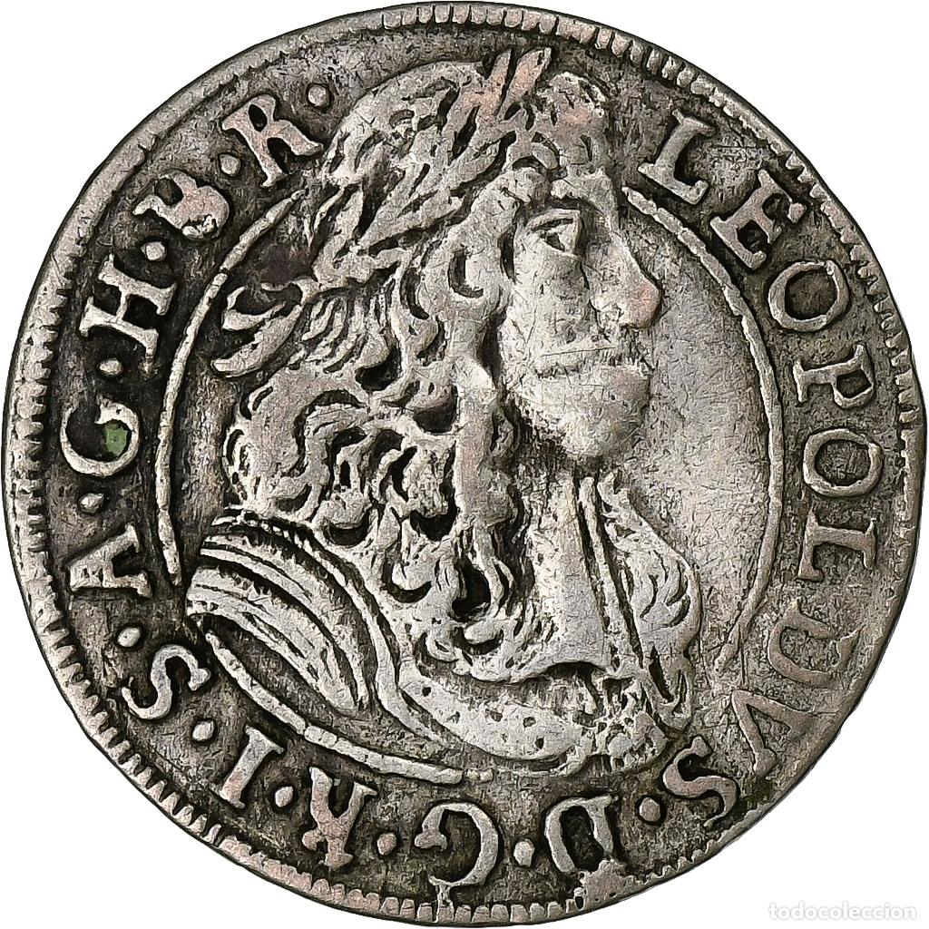 Monete antiche di Europa: [#136632] Austria, Leopold I, 3 Kreuzer, 1689, Hall, Plata, BC+, KM:1245