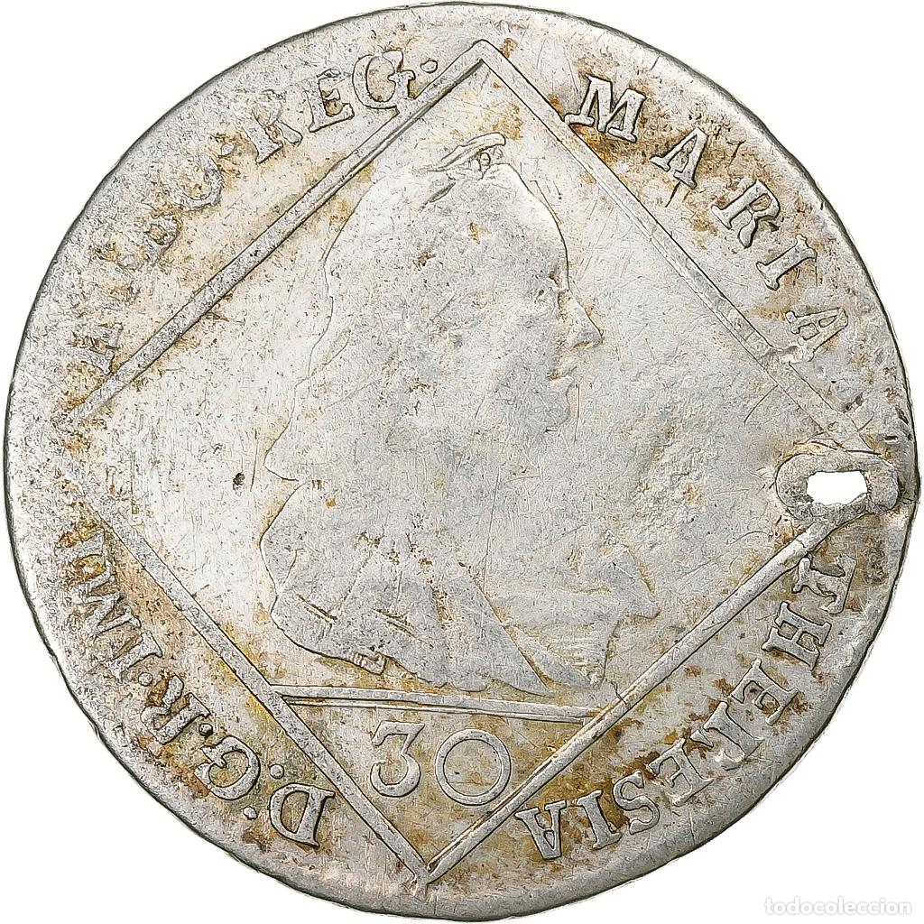 Moedas antigas da Europa: [#136642] Austria, Maria Theresa, 30 Kreuzer, 1769, Vienna, Plata, BC+, KM:1835