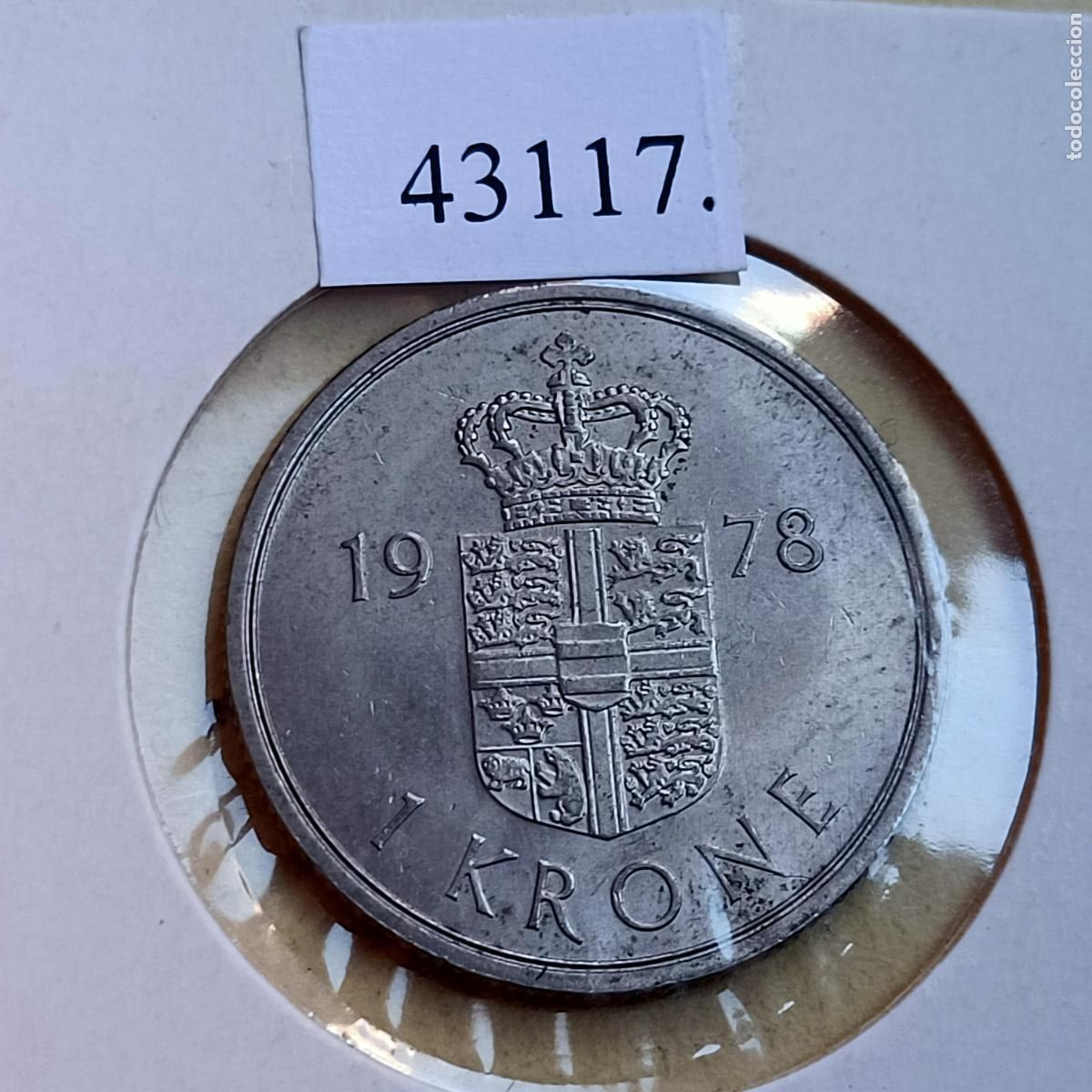Monedas antiguas de Europa: Dinamarca 1 corona 1978 - Foto 2