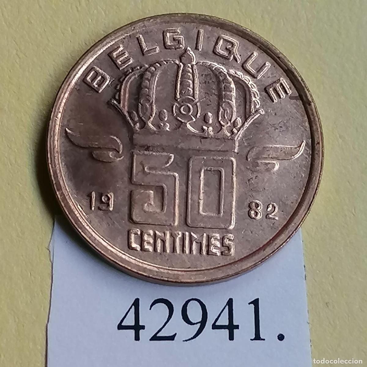 Monete antiche di Europa: Belgica 50 c&eacute;ntimos 1982, frances