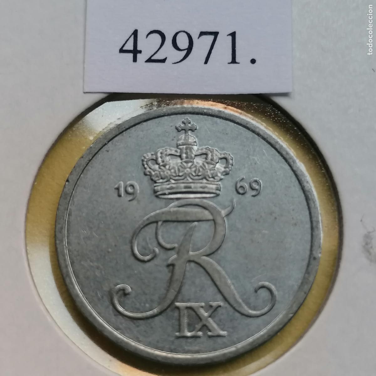 Monedas antiguas de Europa: Dinamarca 2 ore 1969 - Foto 2