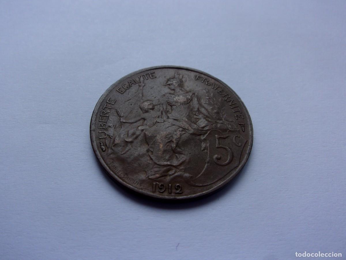 Monedas antiguas de Europa: 2DF22 Francia 5 centimes Dupuis 1912 - Foto 5