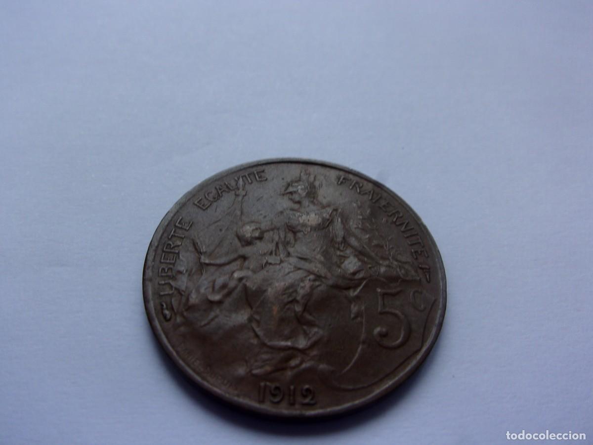 Monedas antiguas de Europa: 2DF22 Francia 5 centimes Dupuis 1912 - Foto 6