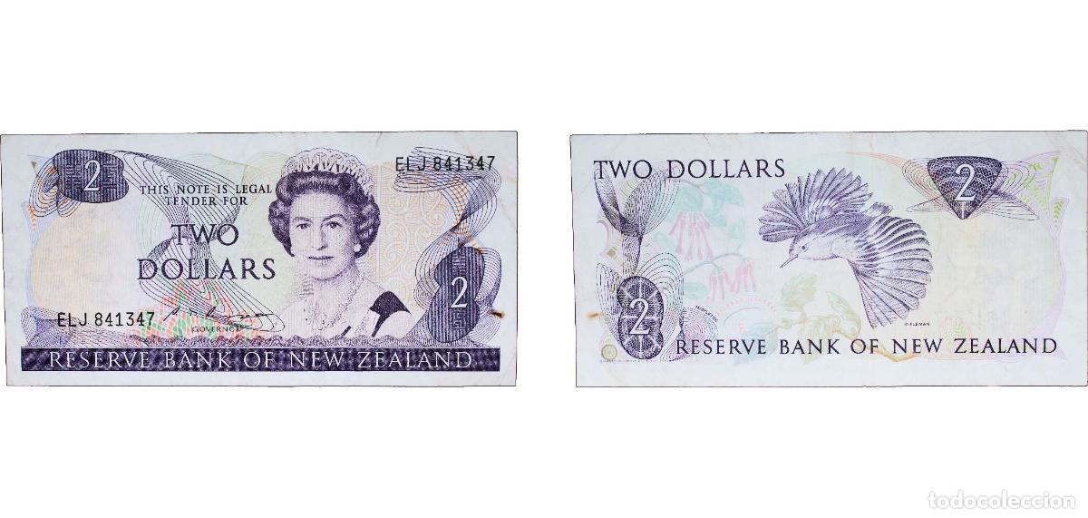 Alte M&uuml;nzen aus Europa: New Zealand British colony 1981 - 1992 2 Dollars - Elizabeth II Paper XF P 170