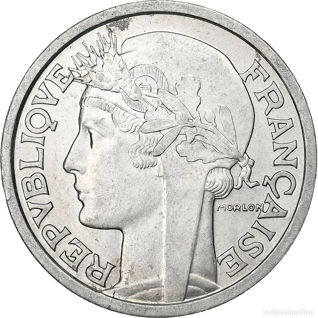 Monete antiche di Europa: [#1166465] Francia, 2 Francs, Morlon, 1958, Paris, Aluminio, EBC, Gadoury:538a, KM:886a.1
