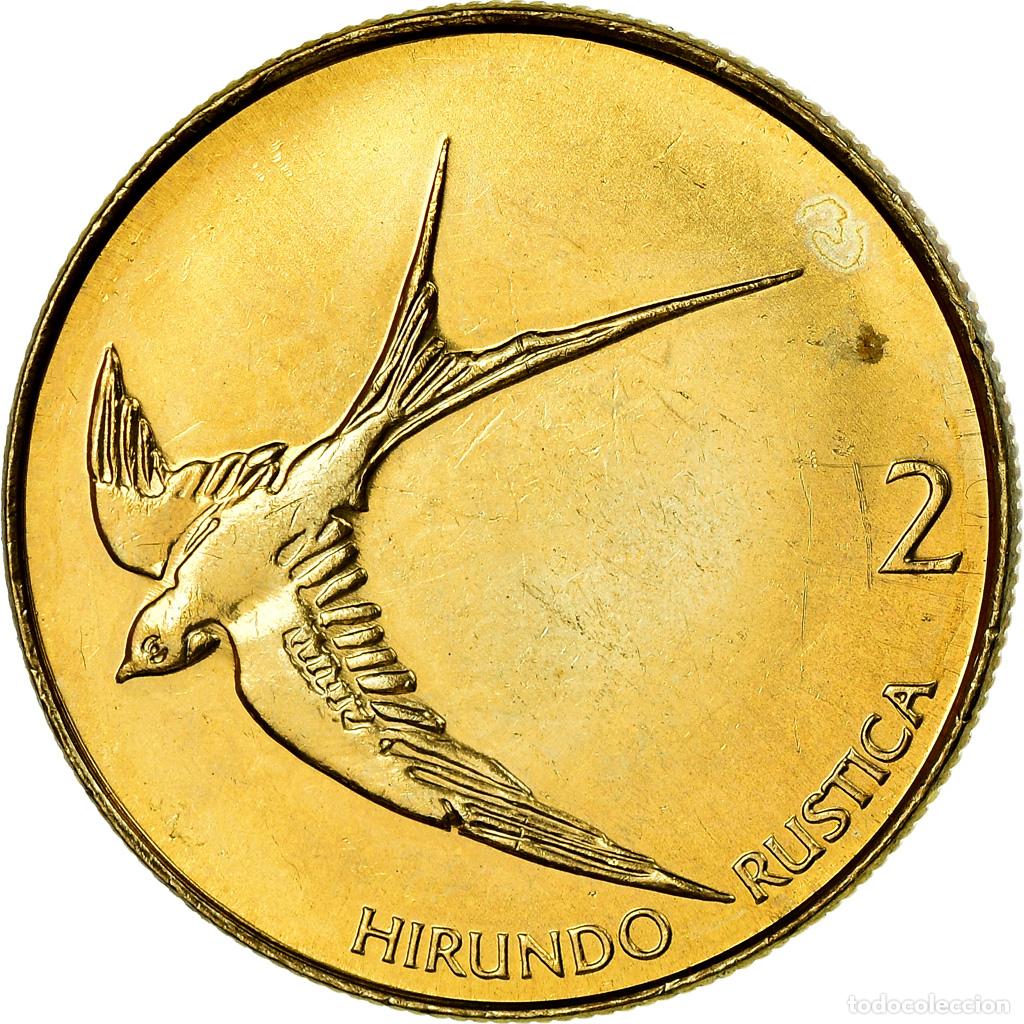 Moedas antigas da Europa: [#781796] Moneda, Eslovenia, 2 Tolarja, 2004, FDC, N&iacute;quel - lat&oacute;n, KM:5