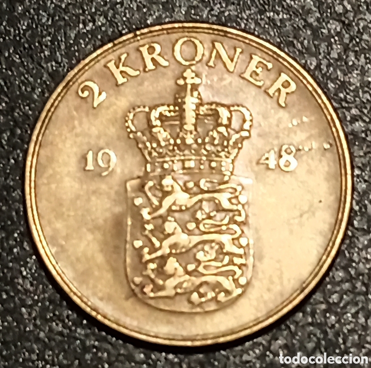 Monedas antiguas de Europa: Dinamarca - 2 Kronor 1948 - Bc - Foto 2