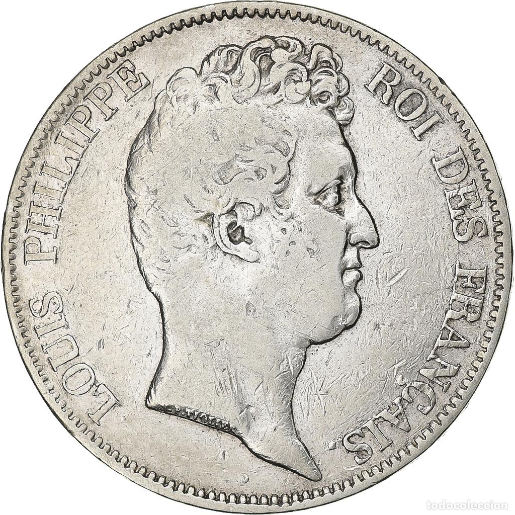 Alte M&uuml;nzen aus Europa: [#199625] Francia, Louis-Philippe, 5 Francs, 1830, Paris, Sans le I, Plata, BC+