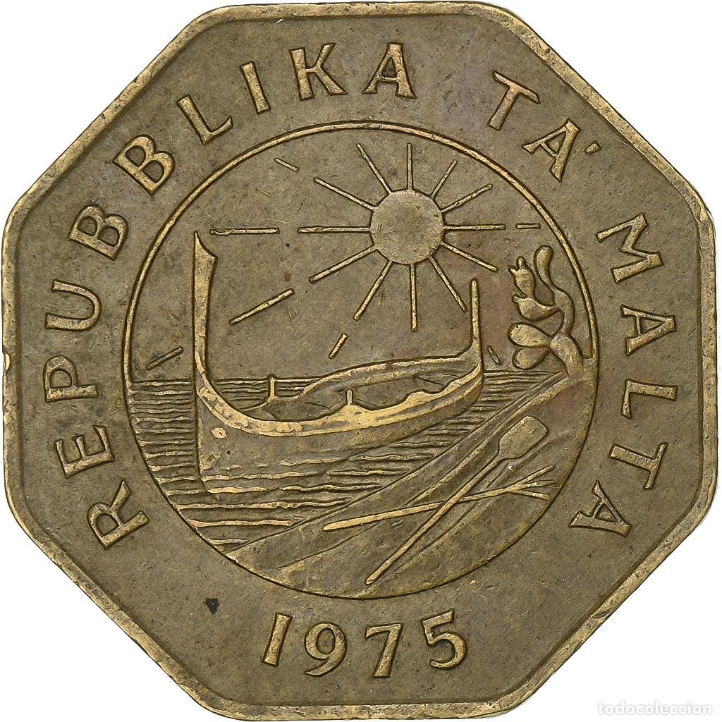 Monedas antiguas de Europa: [#1166478] Moneda, Malta, 25 Cents, 1975, MBC, Lat&oacute;n, KM:29