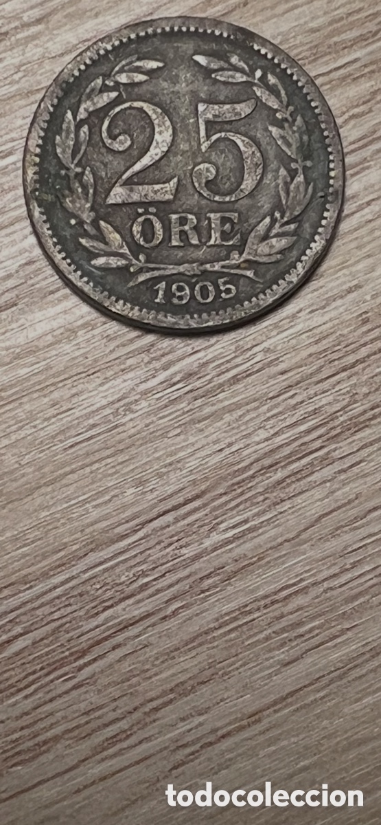 Monedas antiguas de Europa: 25 Ore 1905. Dinamarca - Foto 1
