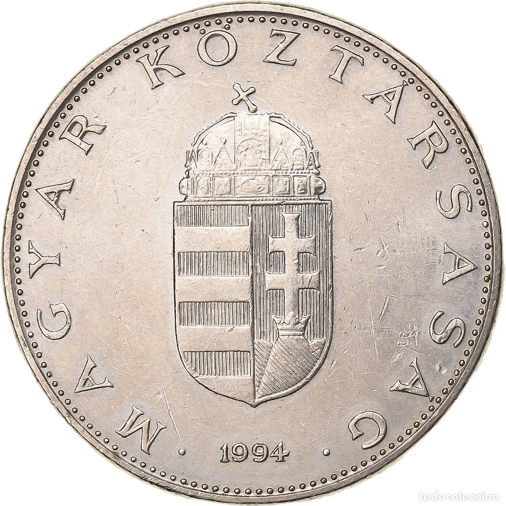Moedas antigas da Europa: [#198825] Hungr&iacute;a, 10 Forint, 1994, Budapest, Cobre - n&iacute;quel, MBC+, KM:695