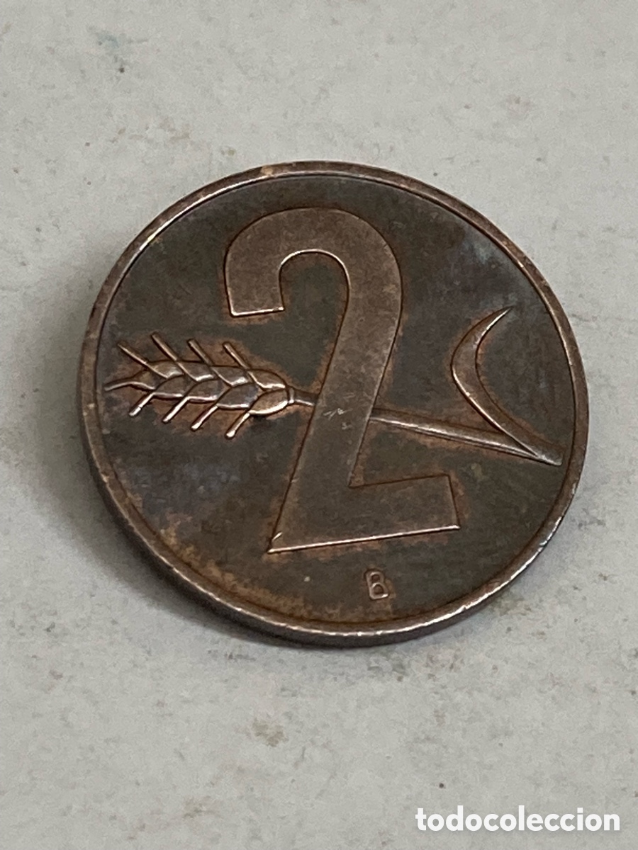 Monedas antiguas de Europa: Moneda de 2 c&eacute;ntimos 1963 M52 - Foto 1