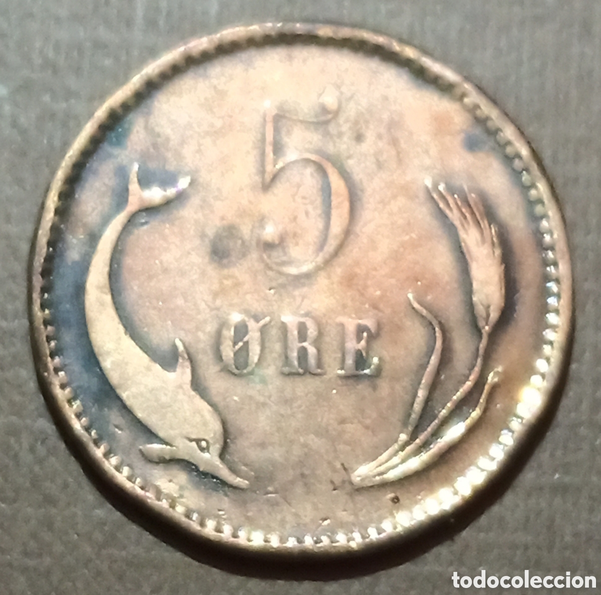 Monedas antiguas de Europa: Dinamarca - 5 Ore 1884 - Rc - Foto 2