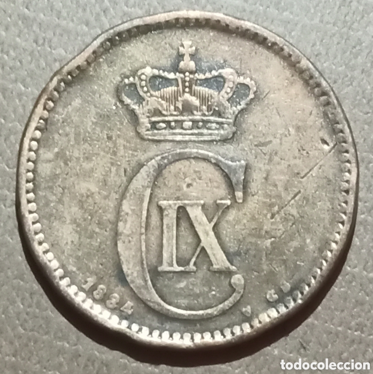 Monedas antiguas de Europa: Dinamarca - 5 Ore 1884 - Rc - Foto 1