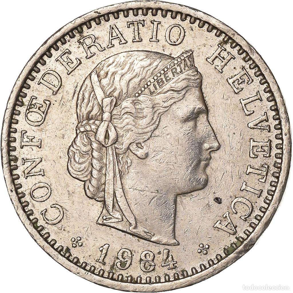 Alte M&uuml;nzen aus Europa: [#198857] Suiza, 20 Rappen, 1984, Bern, Cobre - n&iacute;quel, MBC, KM:29a