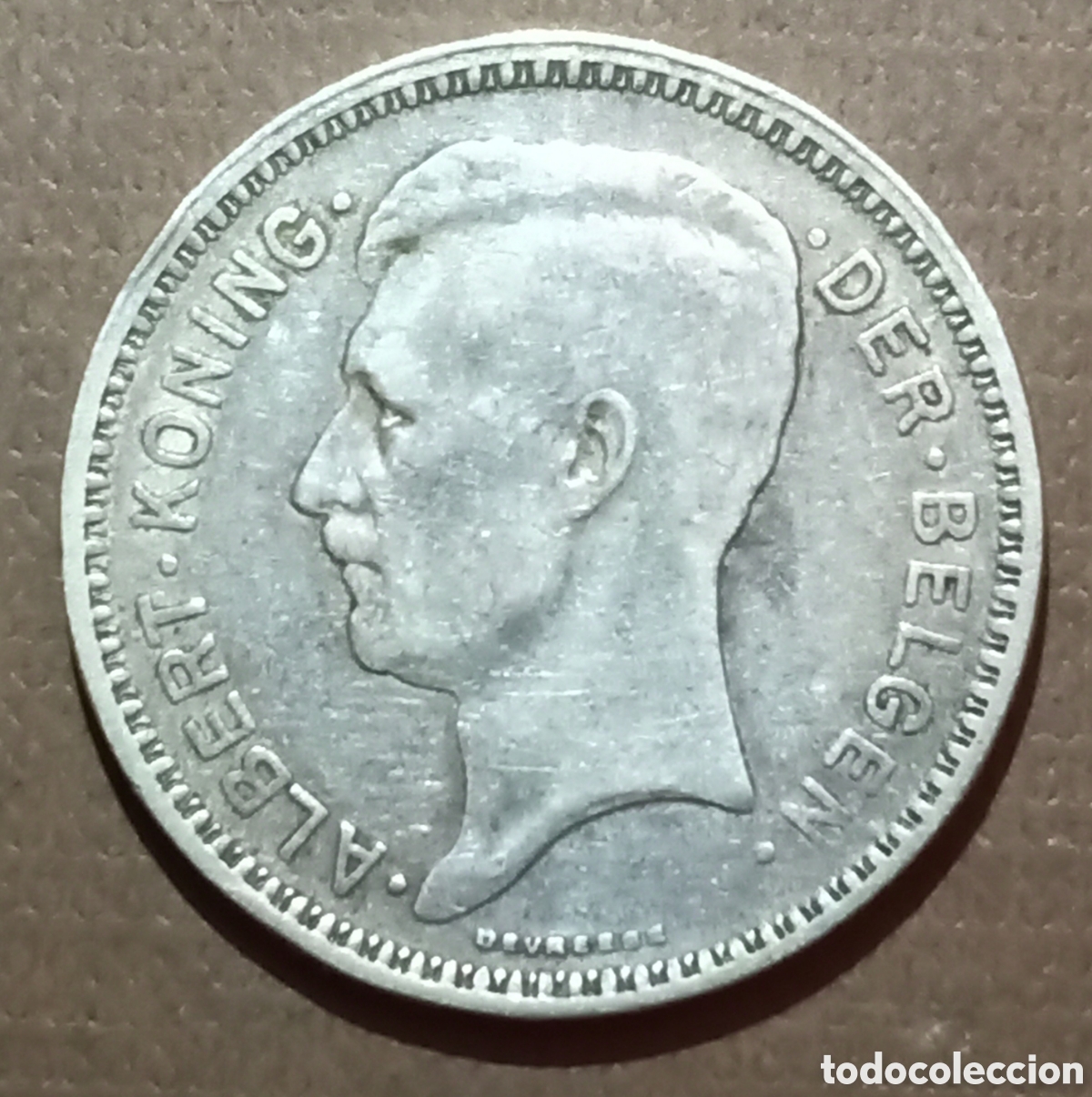 Moedas antigas da Europa: B&eacute;lgica - 20 Francos 1934 - BC
