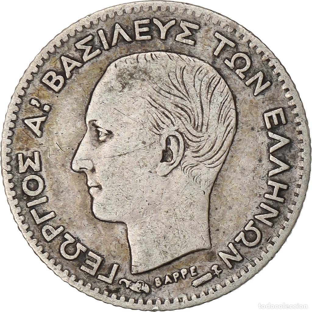 Monete antiche di Europa: [#1116795] Moneda, Grecia, George I, 20 Lepta, 1883, Paris, MBC, Plata, KM:44