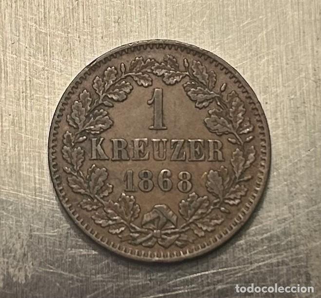 Monedas antiguas de Europa: 1 KREUZER 1868 BADEN