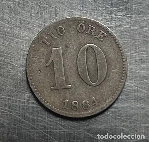 Monedas antiguas de Europa: 10 ORE 1884 SUECIA..
