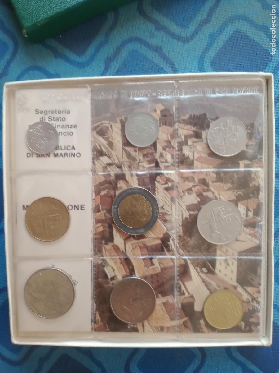 Moedas antigas da Europa: REPUBLICA DE SAN MARINO SERIE 1982 CURSO ORDINARIO CAJA + FOLLETO