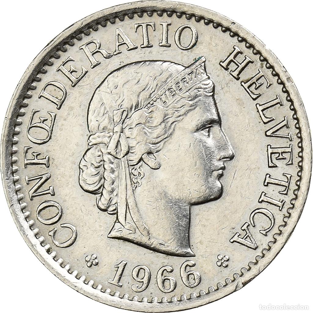 Monete antiche di Europa: [#198913] Suiza, 10 Rappen, 1966, Bern, Cobre - n&iacute;quel, MBC, KM:27