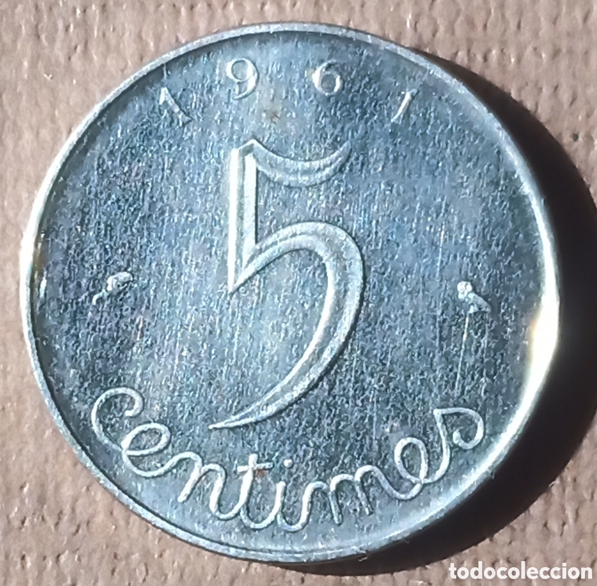 Monedas antiguas de Europa: Francia - 5 Centimes 1961 - Bc - Foto 2