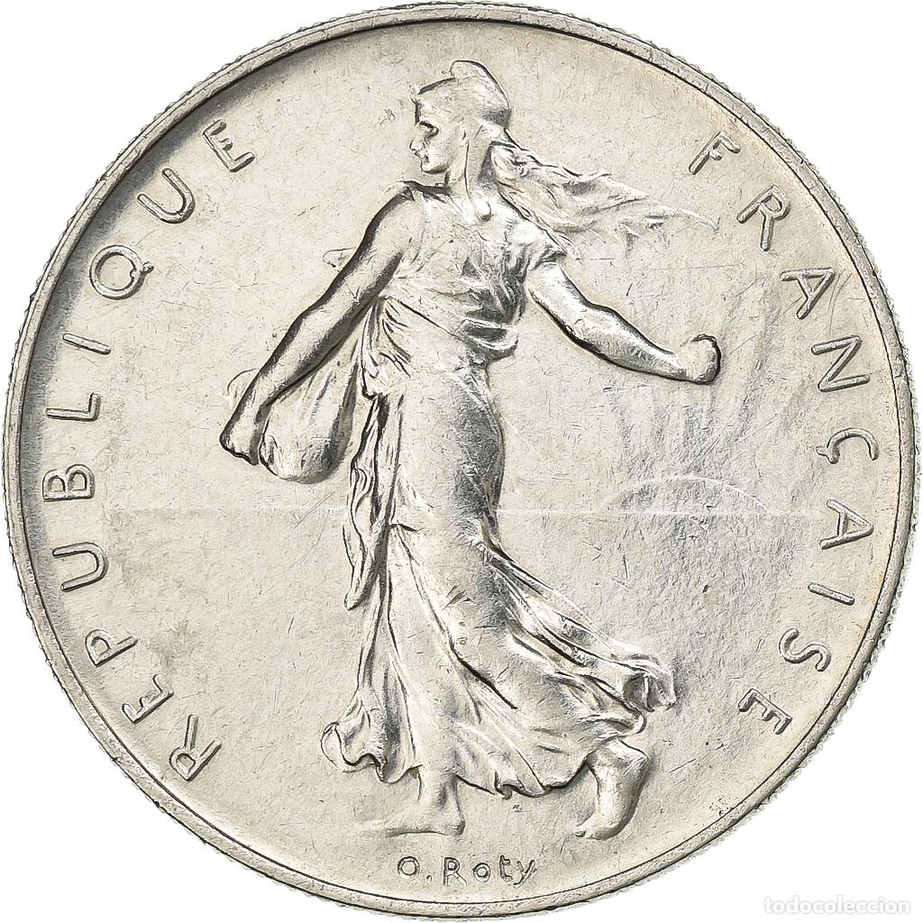 Old Coins of Europe: [#199008] Francia, Franc, Semeuse, 1962, Paris, N&iacute;quel, MBC+, Gadoury:474, KM:925.1