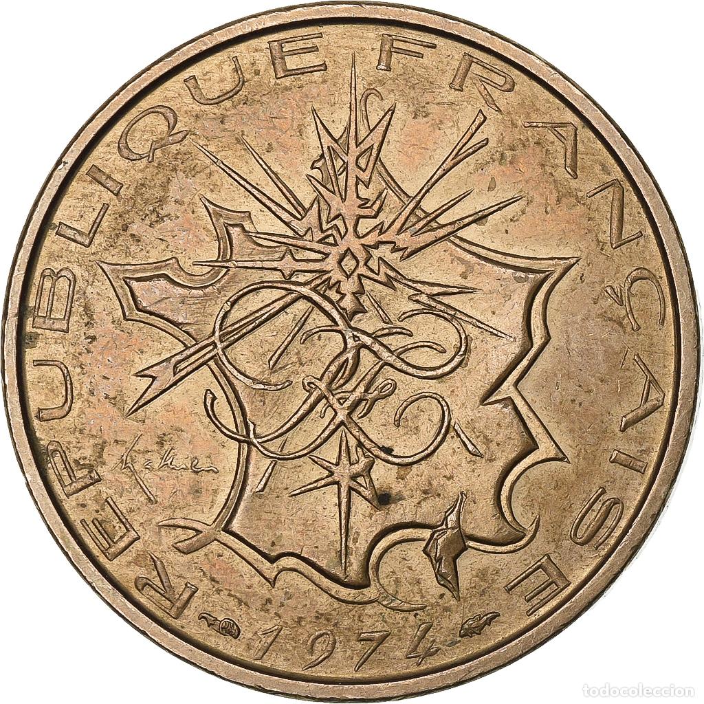 Old Coins of Europe: [#199019] Francia, 10 Francs, Mathieu, 1974, Paris, N&iacute;quel - lat&oacute;n, MBC, Gadoury:814