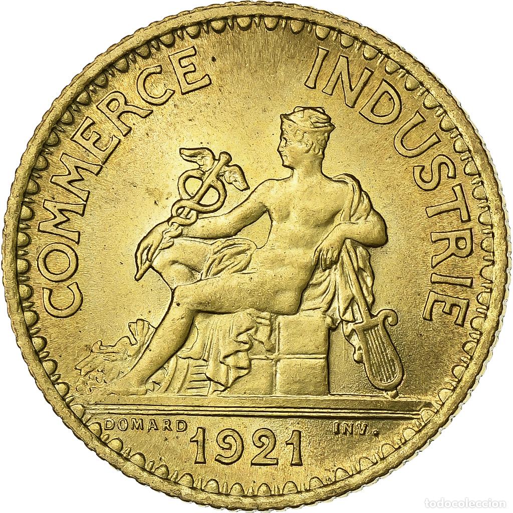 Monete antiche di Europa: [#1029495] Francia, Franc, Chambre de commerce, 1921, Paris, Aluminio - bronce, EBC
