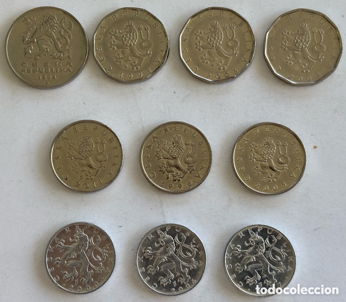 Monedas antiguas de Europa: Rep&uacute;blica Checa - Coronas y Hellers 1993-2011 - Foto 2